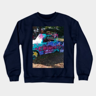 Hippie Colorful Indie Art Car Photography Crewneck Sweatshirt